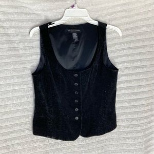 New York & Company Black Velvet Vest